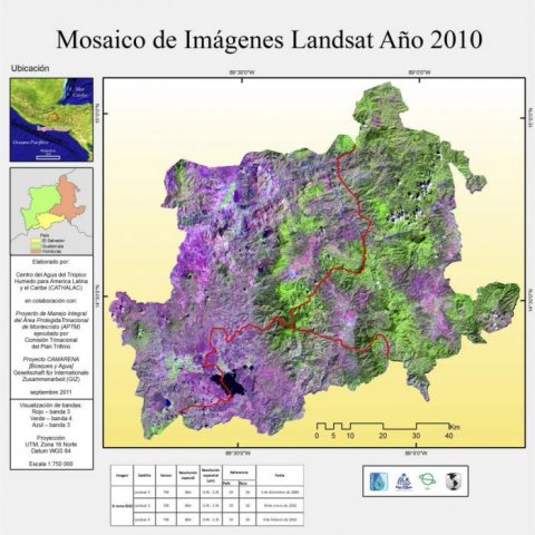 Imagen Landsat Para la Región Trifinio Año 2010