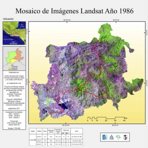 Imagen Landsat Para la Región Trifinio Año 1986