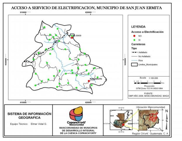 Servicio de Electrificación, San Juan Ermita, Chiquimula, Guatemala