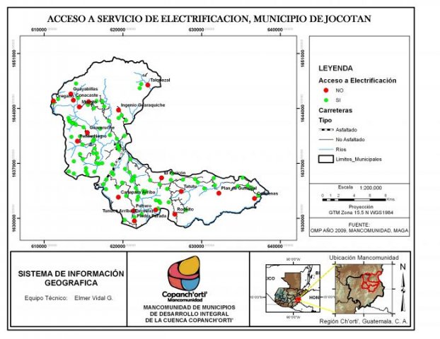 Servicio de Electrificación, Jocotán, Chiquimula, Guatemala