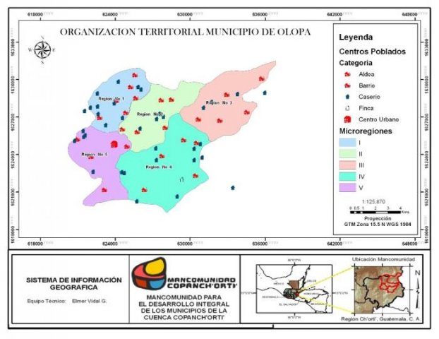 Organización Territorial, Olopa, Chiquimula, Guatemala