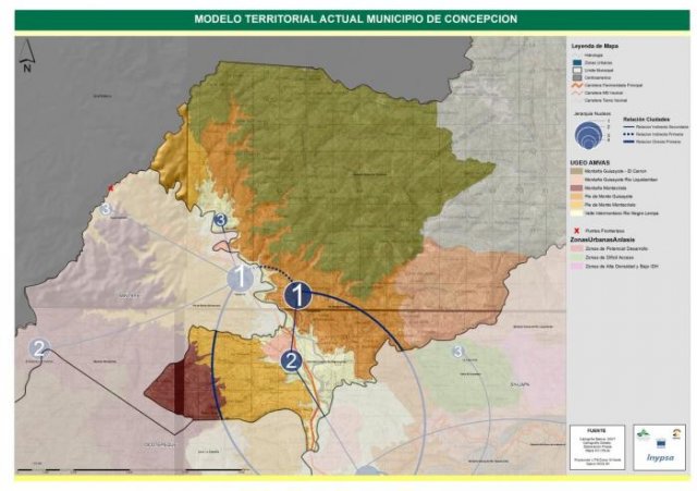 Modelo Territorial Actual-Municipio de Concepcion, Ocotepeque, Honduras C.A.