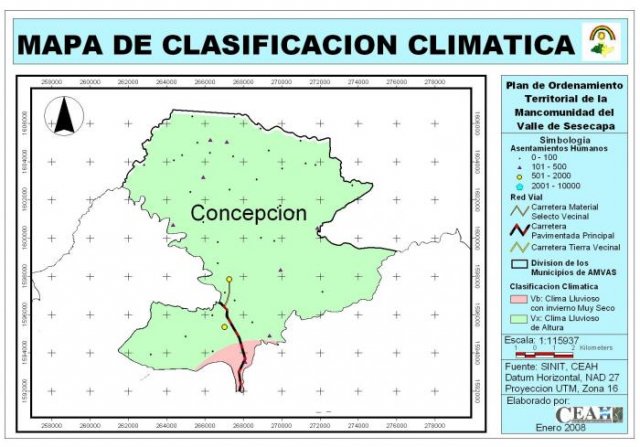 Clasificación Climática, Concepción, Ocotepeque, Honduras